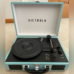 Victrola Turquoise Portable Record Player
